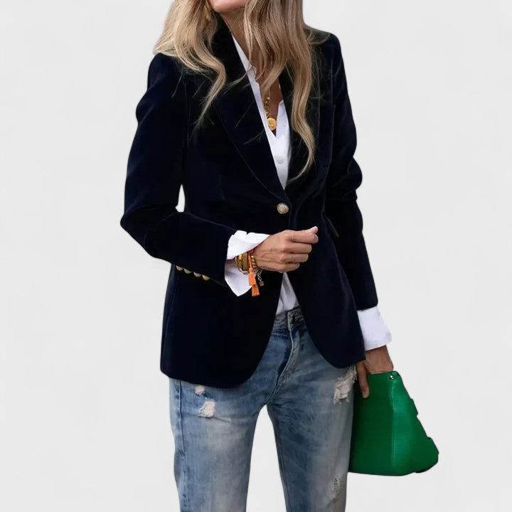 Kvinnors skräddarsydda blazer med en knapp – Smart kontorslager för alla säsonger