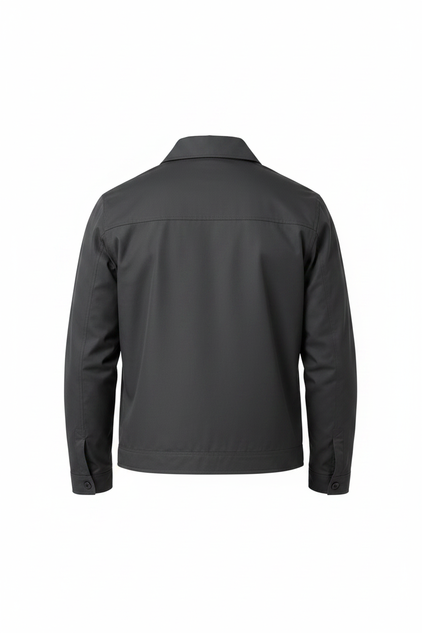 Herrars Zip-Front Harrington Jacka – Lättviktig Smart Casual Lager för Vår och Höst