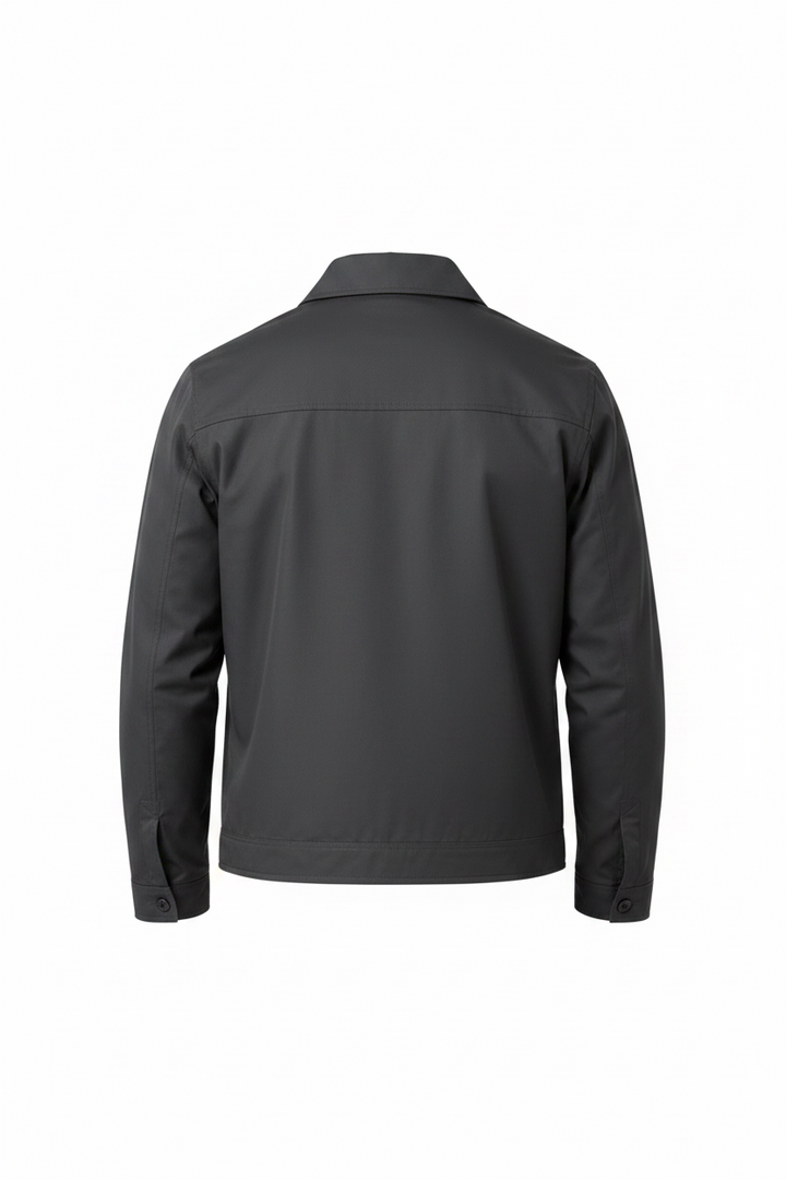 Herrars Zip-Front Harrington Jacka – Lättviktig Smart Casual Lager för Vår och Höst