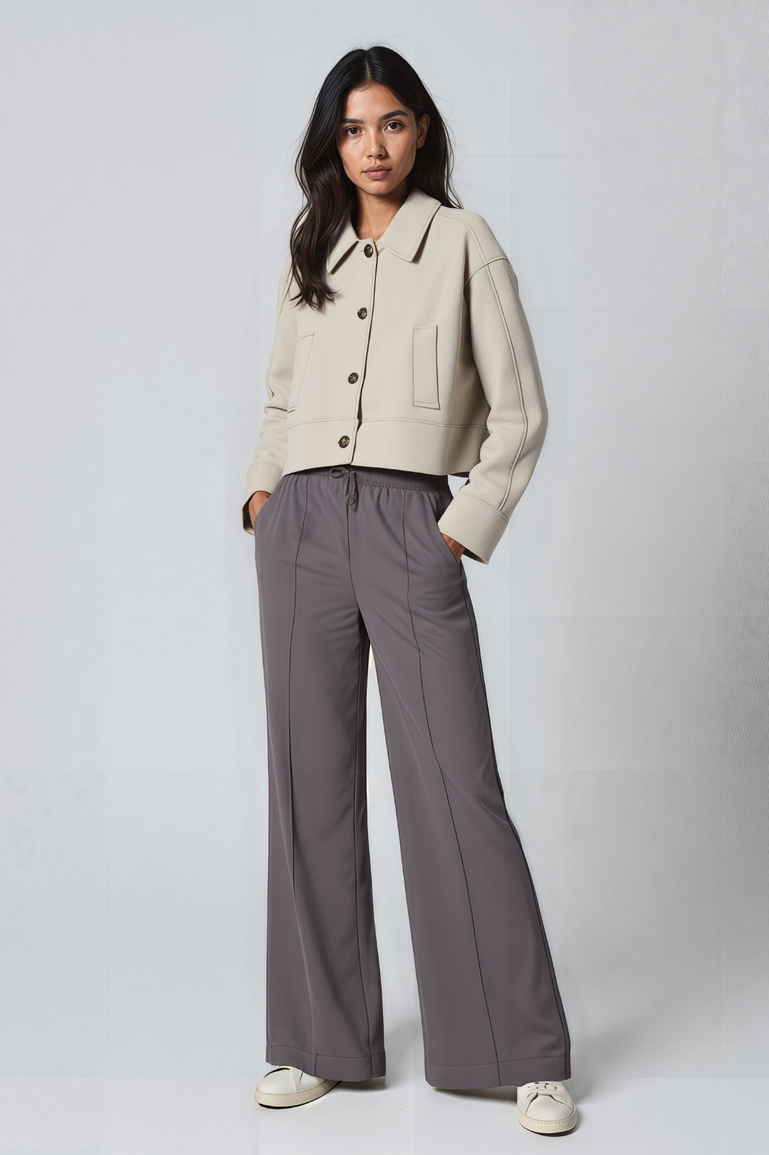 Kvinnors Skräddarsydda Korta Blazer – Elegant Höst Smart Casual Jacka