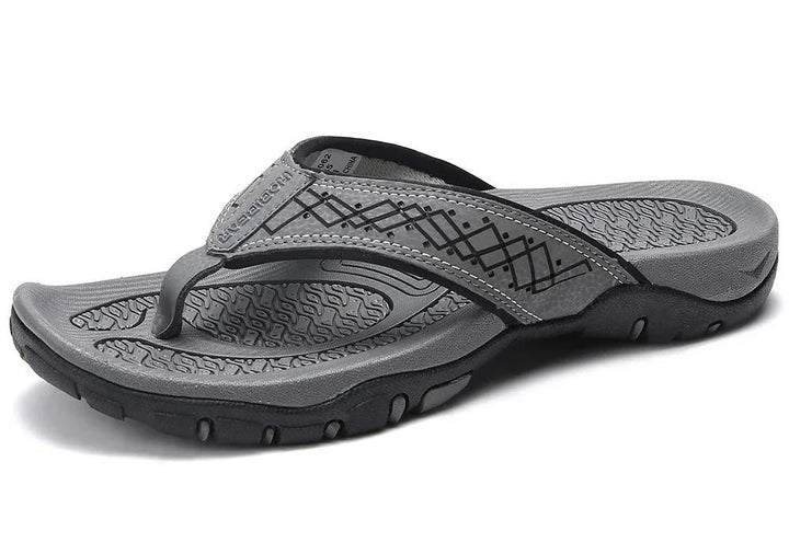 Herrars utomhus flip-flops med dämpad sula och texturerad sommar sandal