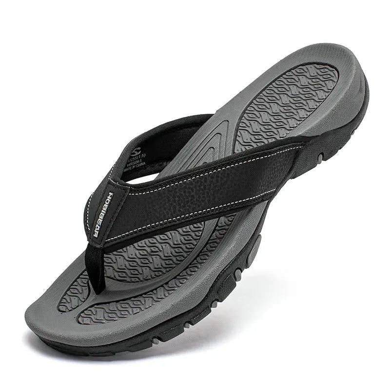 Herrars utomhus flip-flops med dämpad sula och texturerad sommar sandal