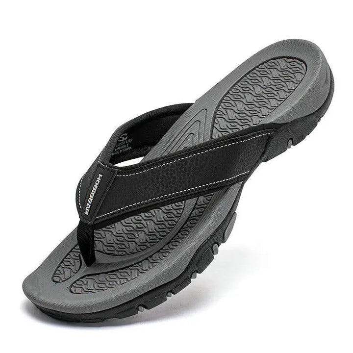 Herrars utomhus flip-flops med dämpad sula och texturerad sommar sandal