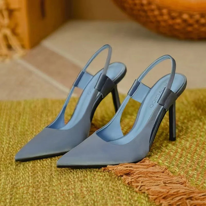 Kvinnors Spetsiga Slingback Pumps med Smal Stiletto Klack