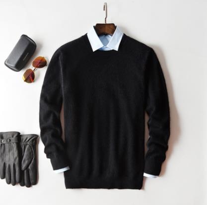 Herrarnas Cashmere Pullover – Raffinerad Rundhalsstickad för Affärs- och Helgbruk