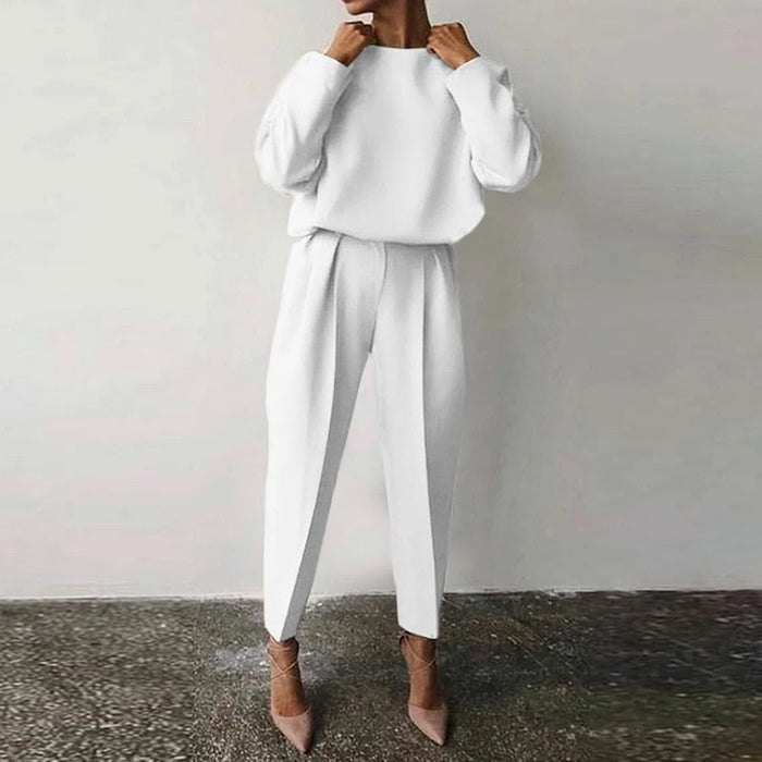 Kvinnors Tvådelade Kostymset – Elegant Bekväm Stilig Mångsidig Smart Casual Vardagsoutfit