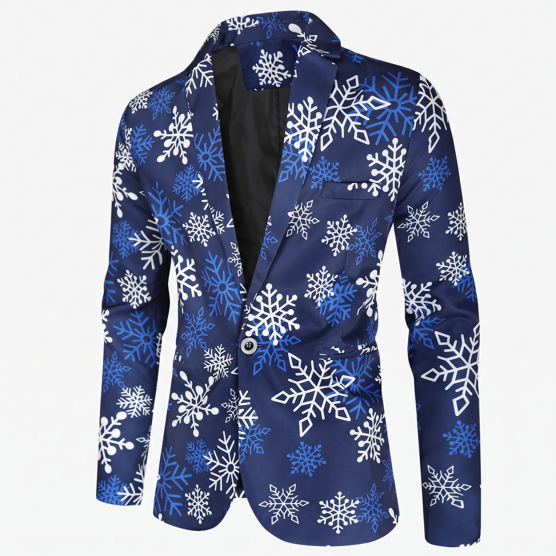 Herr Festkostym med Snögubbar 3 Delar till Jul