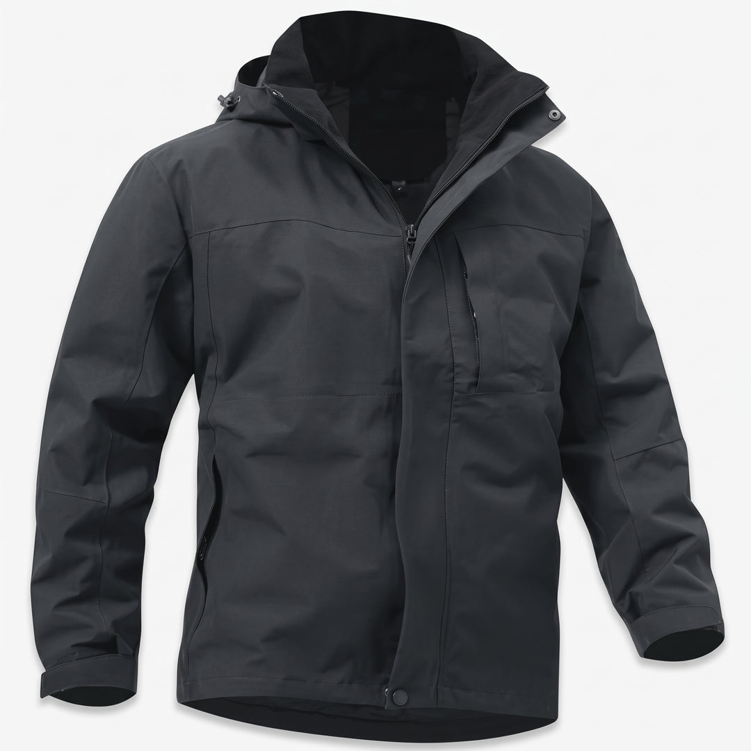 Herrars Vattenavvisande Huva Softshell Jacka – Flexibel Utomhuslager för Pendling och Promenader