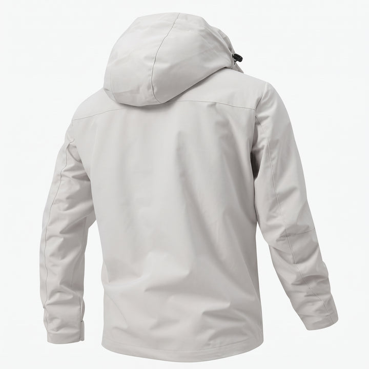 Herrars Vattenavvisande Huva Softshell Jacka – Flexibel Utomhuslager för Pendling och Promenader