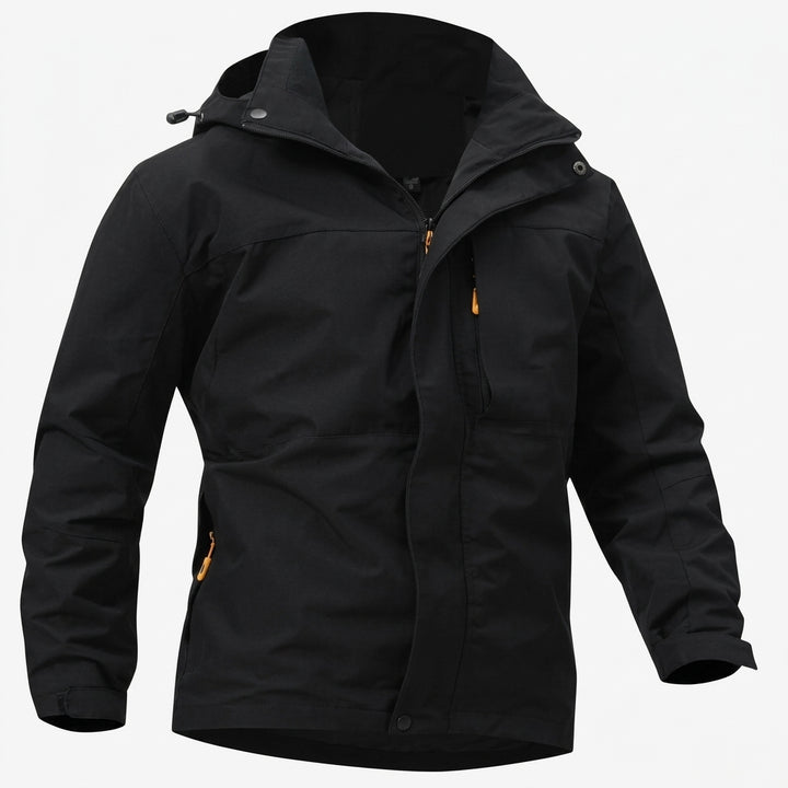 Herrars Vattenavvisande Huva Softshell Jacka – Flexibel Utomhuslager för Pendling och Promenader