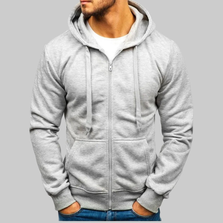 Herrars Zip Hoodie – Bekväm Andningsbar Stilren Casual Lagerklädsel för Varje Dag