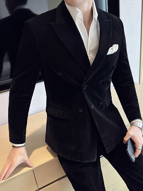Herr skräddarsydd kordflöjel blazer formell tillfälle jacka