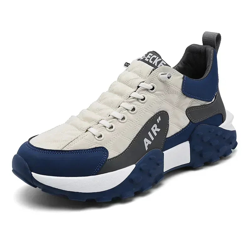 Herrarnas Chunky Sneakers med Texturerad Sula och Paneldesign för Gatan