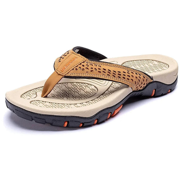 Herrars utomhus flip-flops med dämpad sula och texturerad sommar sandal