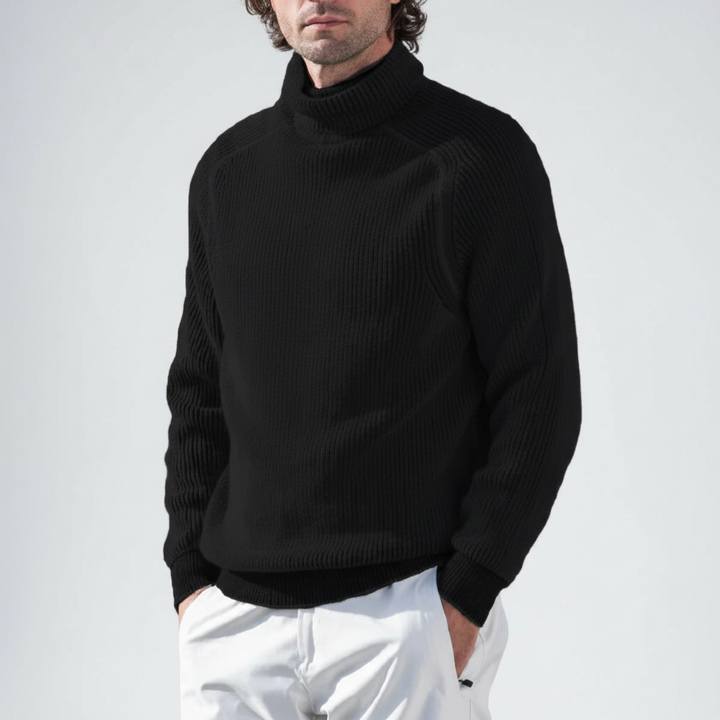Herr Ribbad Turtleneck Tröja Raglan Långärmad Passform