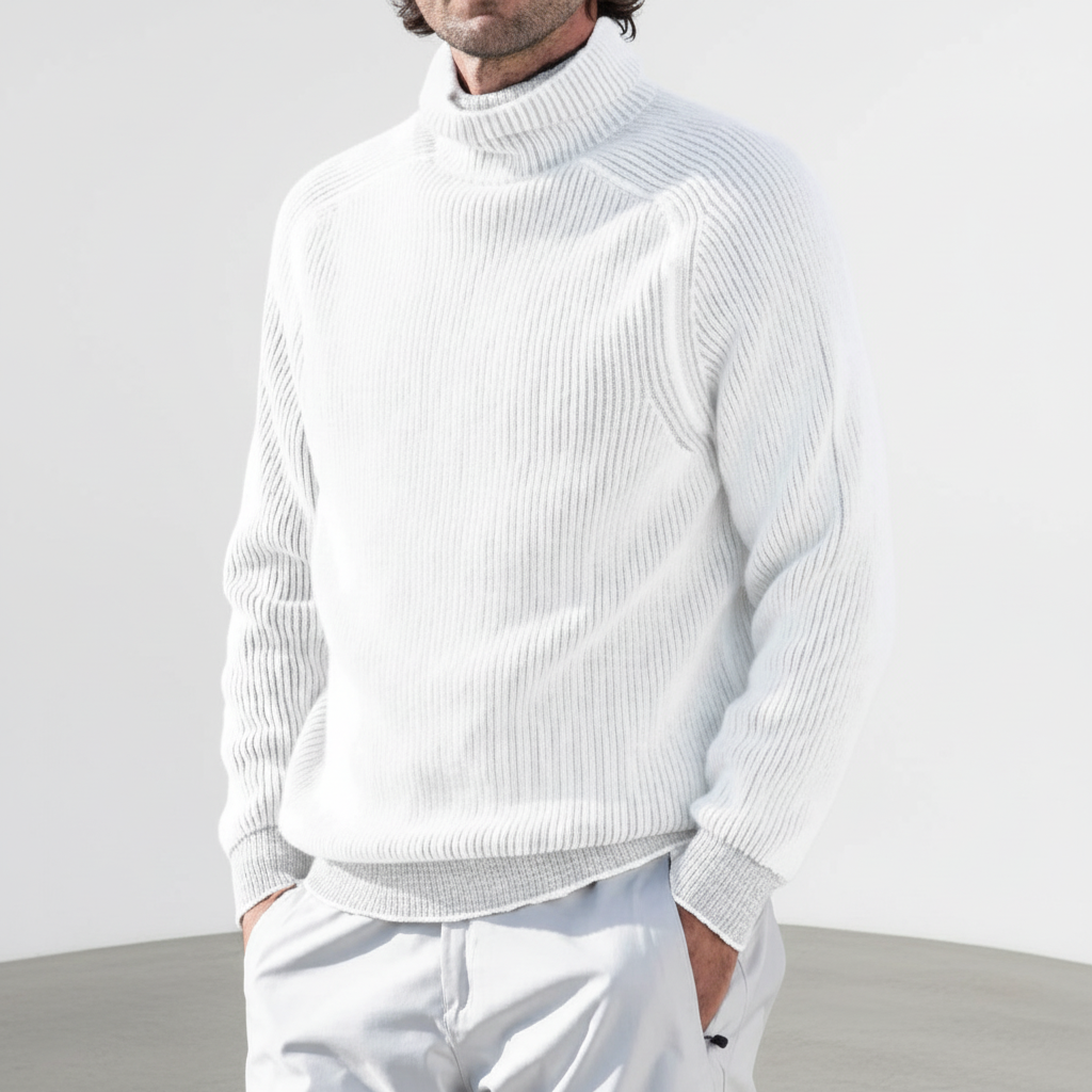 Herr Ribbad Turtleneck Tröja Raglan Långärmad Passform