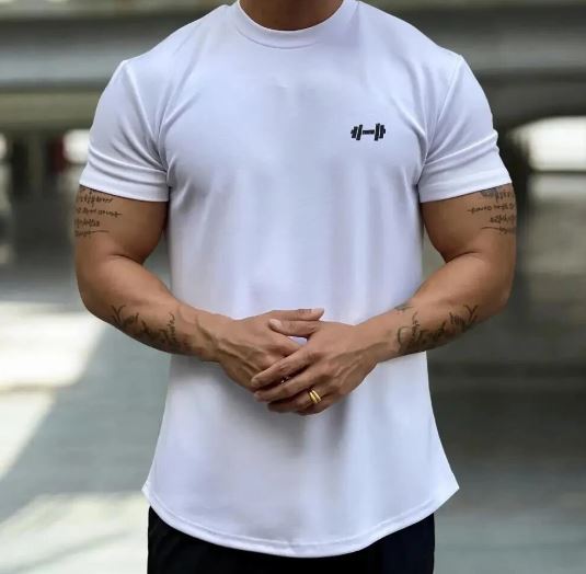 Herrars Andningsbar Casual T-shirt – Lättviktig Bekväm Stilren Vardaglig Sommaroutfit