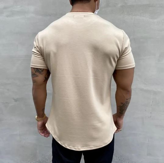 Herrars Andningsbar Casual T-shirt – Lättviktig Bekväm Stilren Vardaglig Sommaroutfit