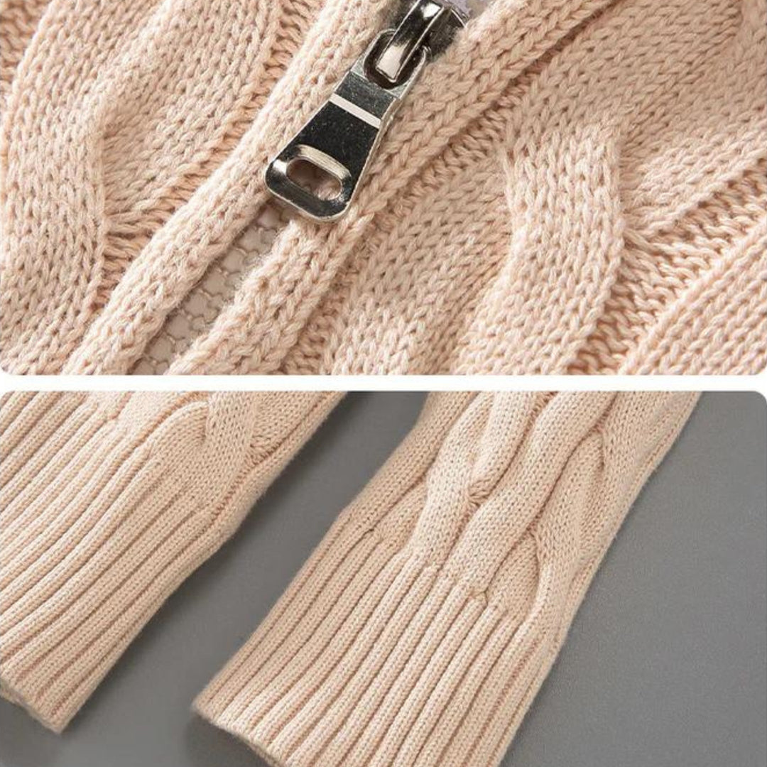 Herrstickad tröja – Mjuk varm rundhalsad tröja, bekväm, avslappnad och stilren pullover