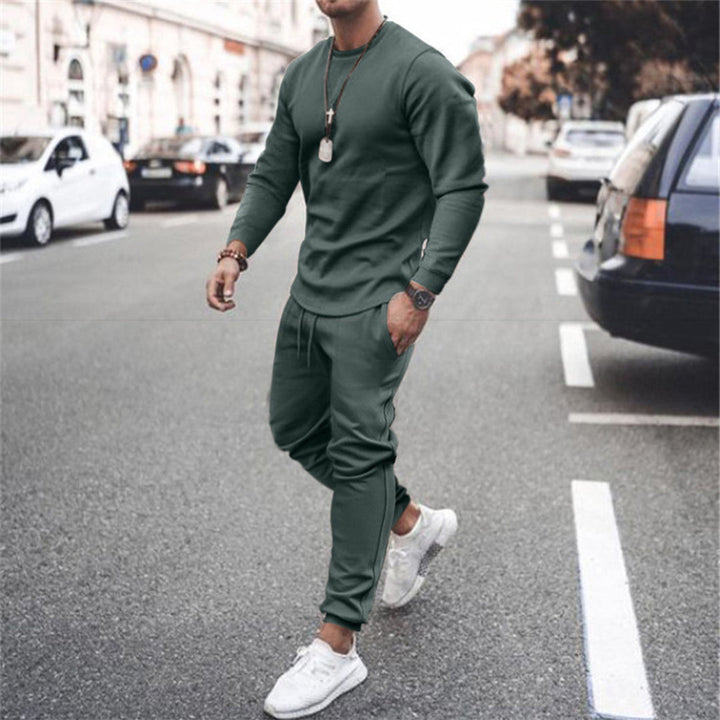 Herrars hösttracksuit slim fit bekväm sportset avslappnad joggingoutfit