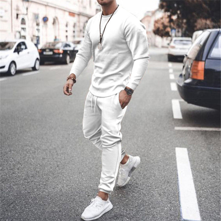 Herrars hösttracksuit slim fit bekväm sportset avslappnad joggingoutfit