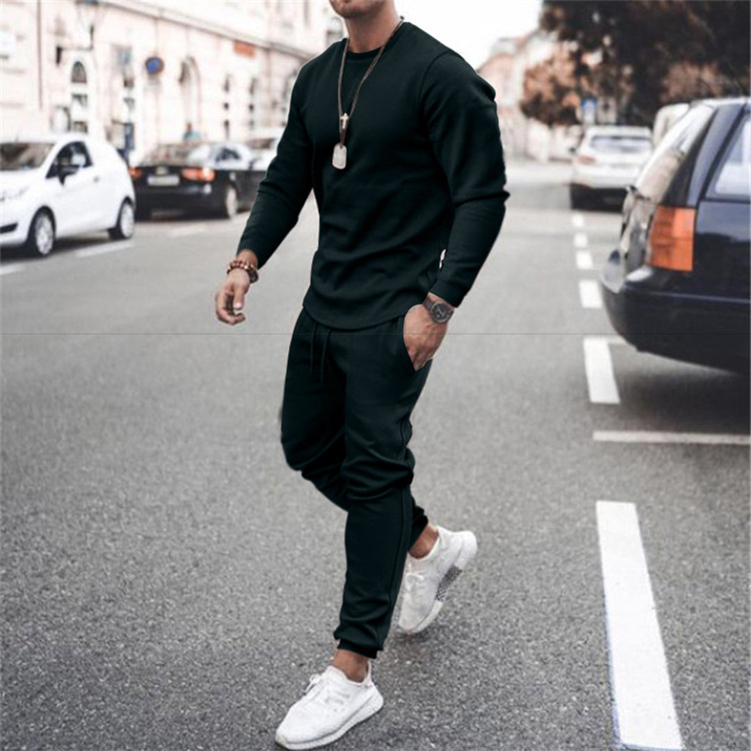 Herrars hösttracksuit slim fit bekväm sportset avslappnad joggingoutfit