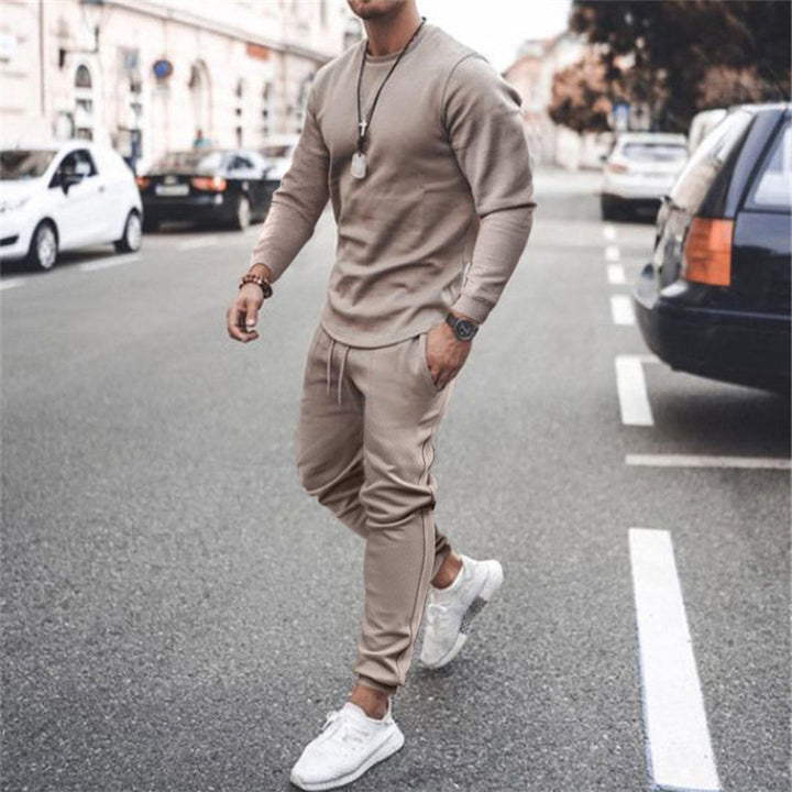 Herrars hösttracksuit slim fit bekväm sportset avslappnad joggingoutfit
