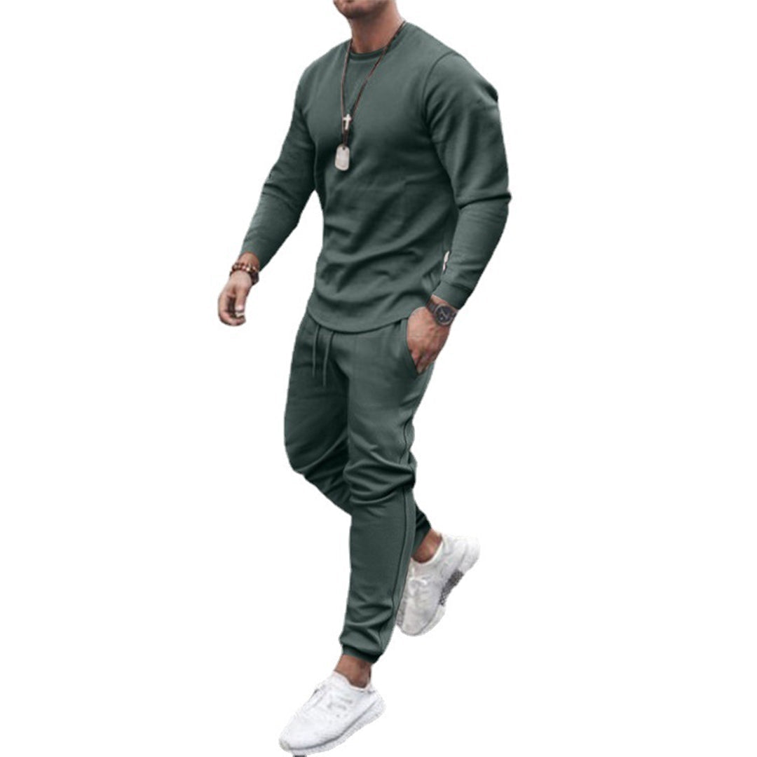 Herrars hösttracksuit slim fit bekväm sportset avslappnad joggingoutfit