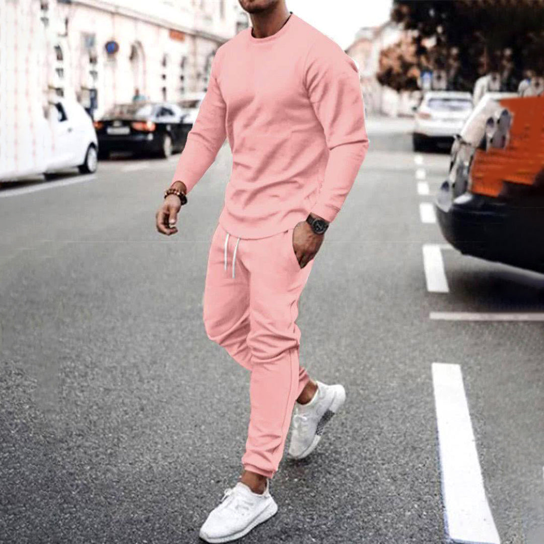 Herrars hösttracksuit slim fit bekväm sportset avslappnad joggingoutfit