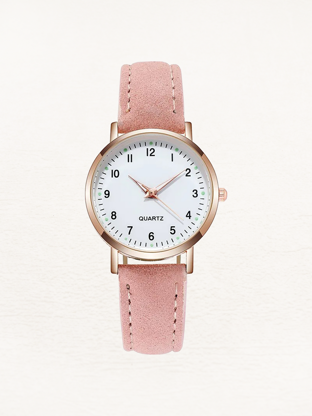 Kvinnors Klassiska Rund Dial Läderrem Armbandsur