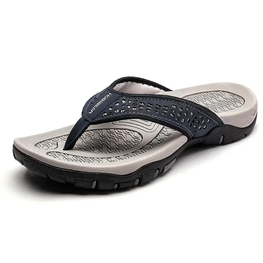 Herrars utomhus flip-flops med dämpad sula och texturerad sommar sandal