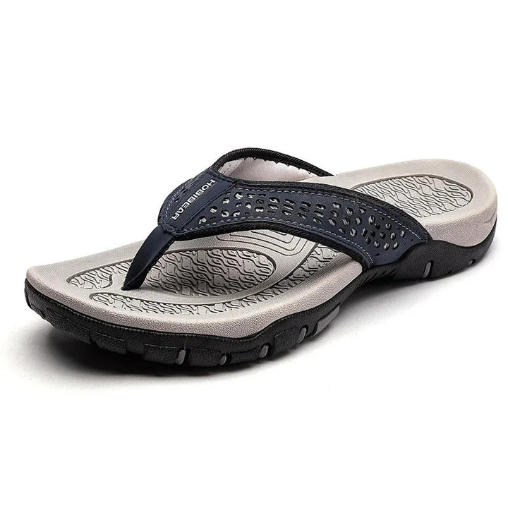 Herrars utomhus flip-flops med dämpad sula och texturerad sommar sandal