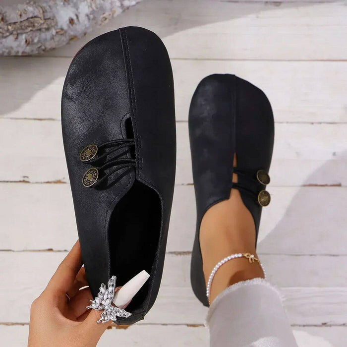 Dam Slip-On Skor med Rund Tå och Plattformsula