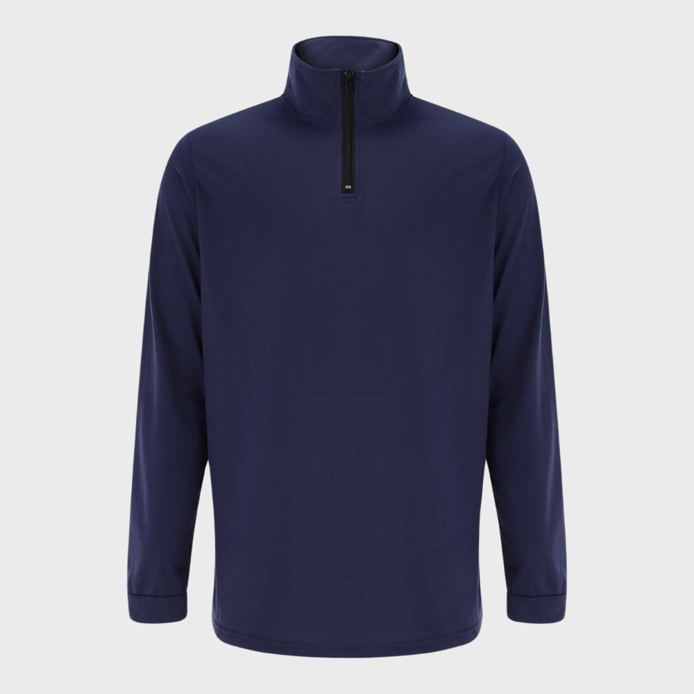 Herrarnas Quarter Zip Tröja med Ståkrage