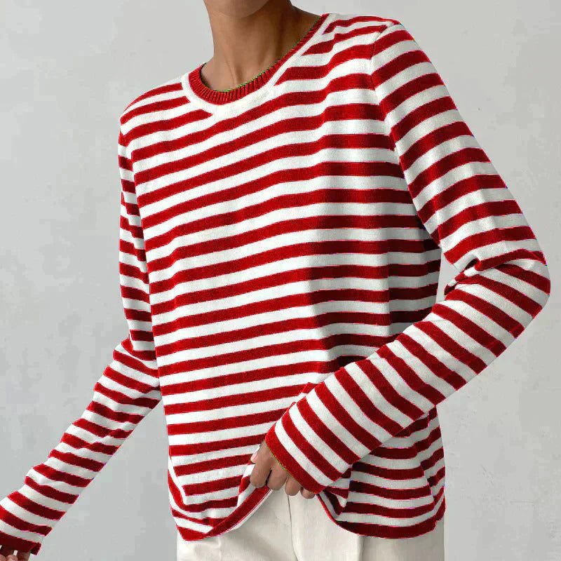 Kvinnors Avslappnad Crew Neck Tröja – Casual Långärmad Lager för Vår och Höst