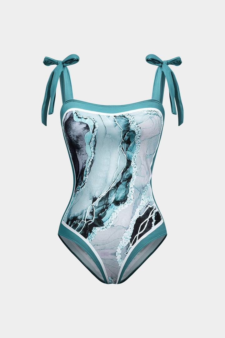 Kvinnors Tryckt Badset Marmor Effekt Wrap Sarong