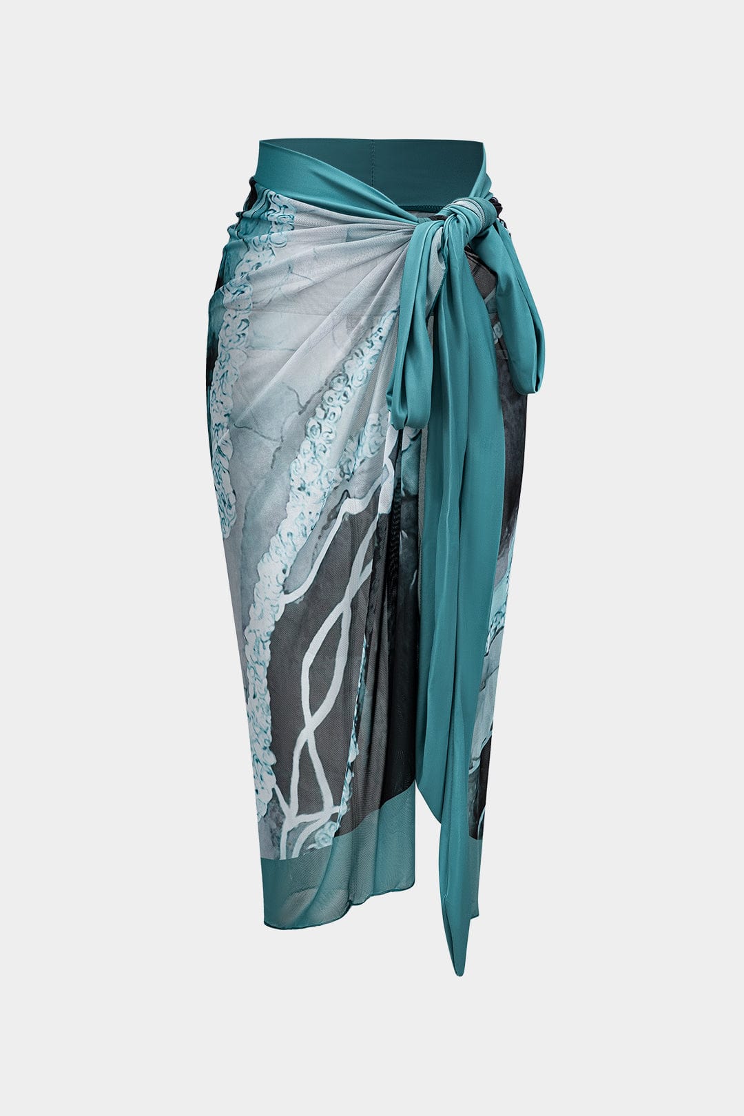 Kvinnors Tryckt Badset Marmor Effekt Wrap Sarong