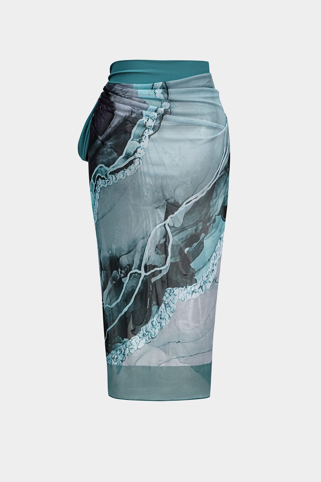 Kvinnors Tryckt Badset Marmor Effekt Wrap Sarong