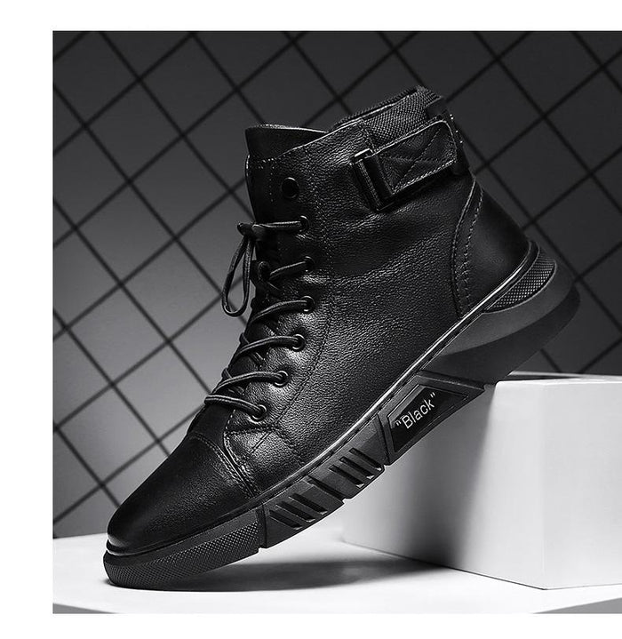 Herr Höga Sneakers med Snörning och Ankelstöd