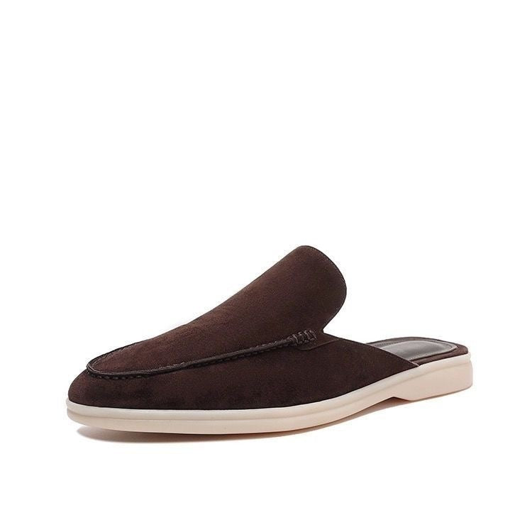 Kvinnors Ryggenlösa Loafers Slip On Mocka Stil Sommar Skor Lätta Bekväma Eleganta Lågskor