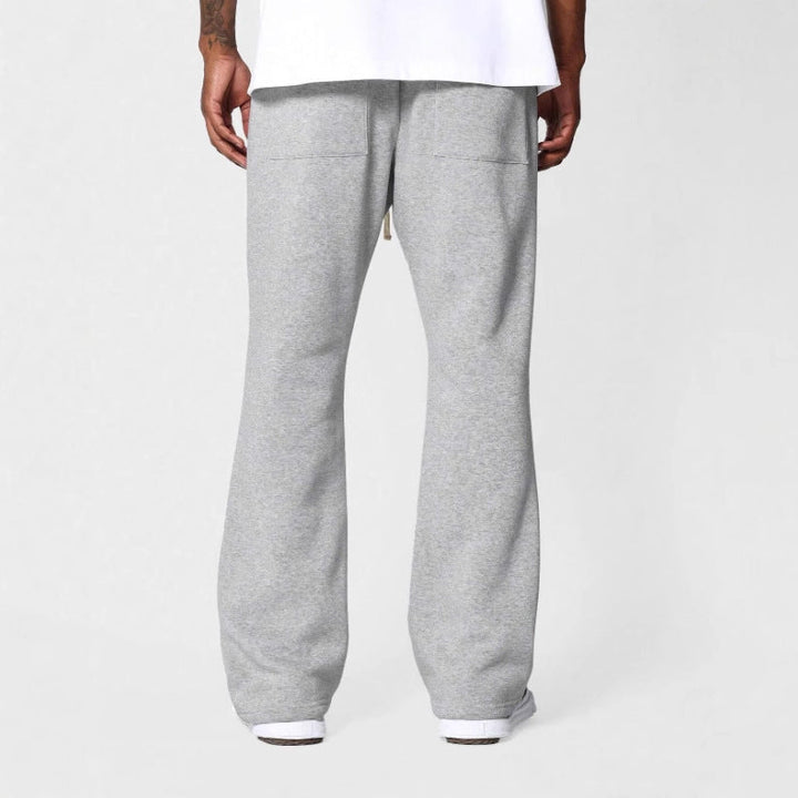 Herrarnas Utsvängda Sweatpants Komfort Passform Mjuk Bomulls Fleece Avslappnad Stilig Casual Loungewear Byxor