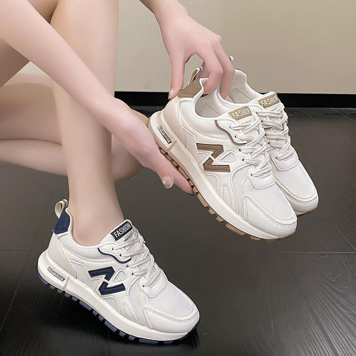 Kvinnors Chunky Mesh Trainers Lätta Snörningsskor