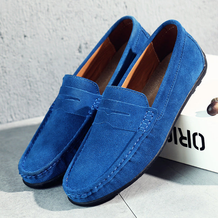 Herrens Mocka Penny Loafers Raffinerade Slip-On Casual Skor