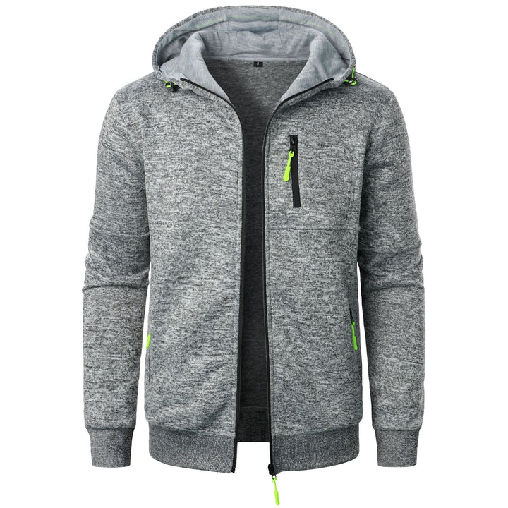 Mönstrad zip hoodie för män – Bekväm, andningsbar, stilren, avslappnad, vardaglig lagerklädsel