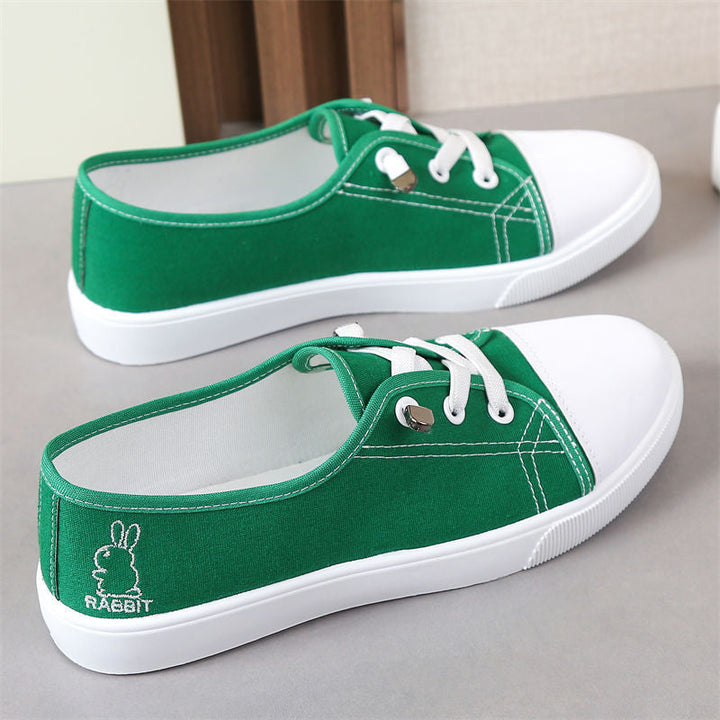 Kvinnors Canvas Snörning Lågtopps Avslappnade Sneakers