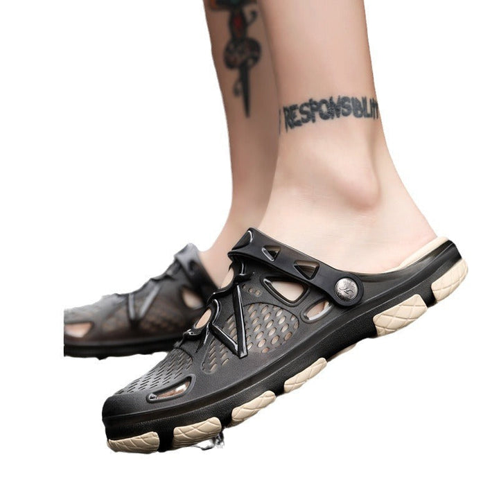 Herrars Ventilerade Stängd Tå Slingback Sandaler