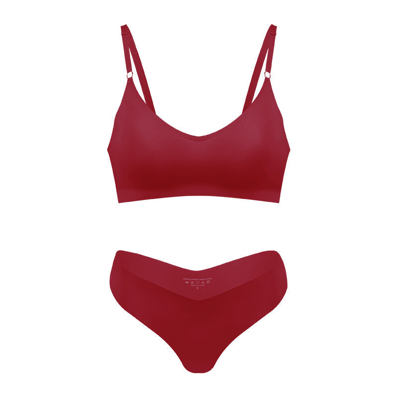 Kvinnors Sömlös Trådlös V-ringad Bralette Nude Loungewear