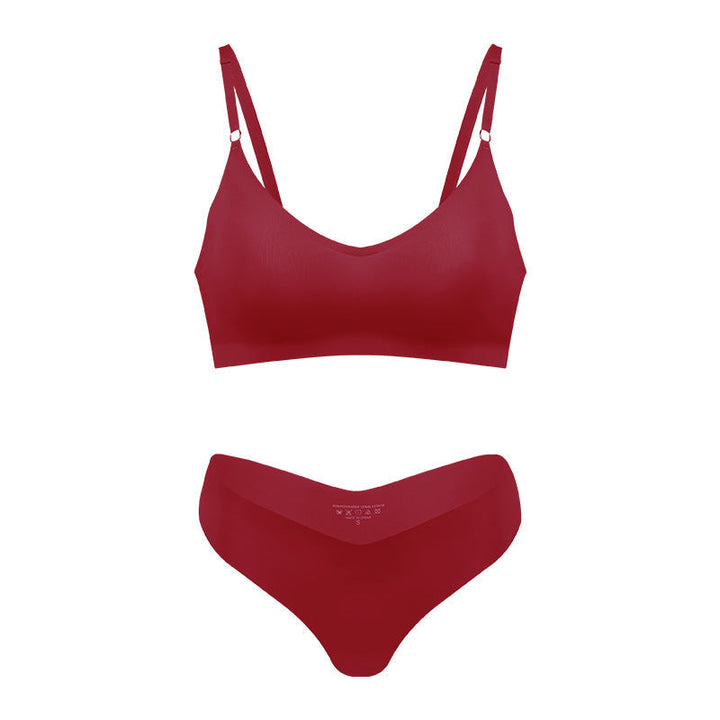 Kvinnors Sömlös Trådlös V-ringad Bralette Nude Loungewear