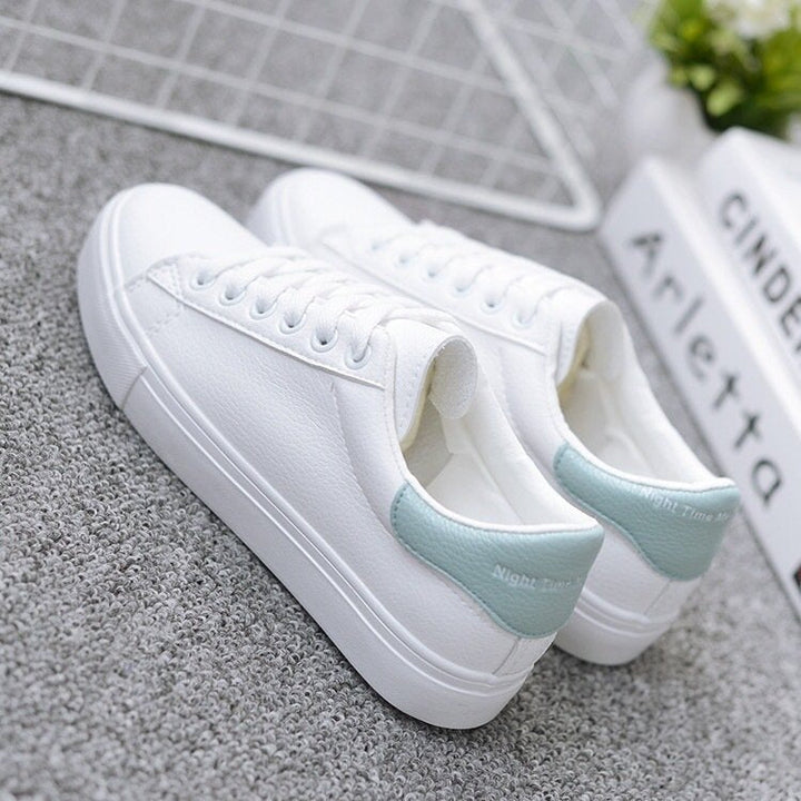 Kvinnors Minimalistiska Snörning Plattform Sula Låg Top Sneakers