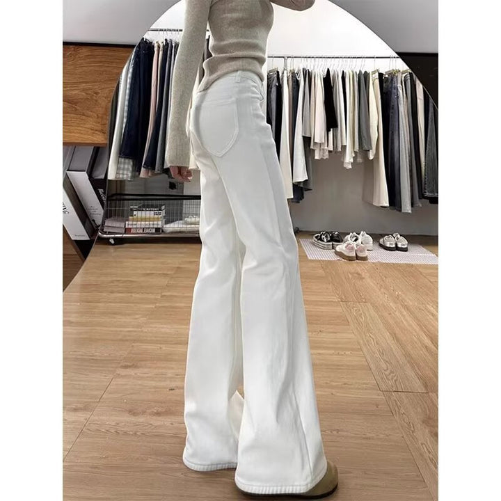 Kvinnors Hög Midja Dramatisk Utsvängd Bred Ben Denim Jeans
